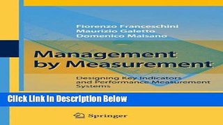 [Best] Management by Measurement: Designing Key Indicators and Performance Measurement Systems