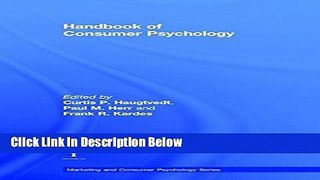 [Reads] Handbook of Consumer Psychology (Marketing and Consumer Psychology) Free Books