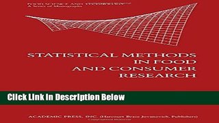 [Best] Statistical Methods in Food and Consumer Research (Food Science and Technology) Free Books