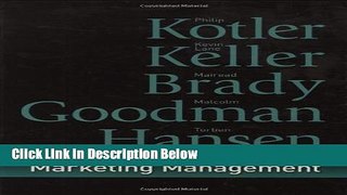 [Fresh] Marketing Management: First European Edition New Books