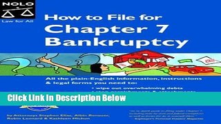 [Fresh] How to File for Chapter 7 Bankruptcy New Books