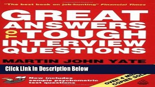 [Reads] Great Answers to Tough Interview Questions Free Books