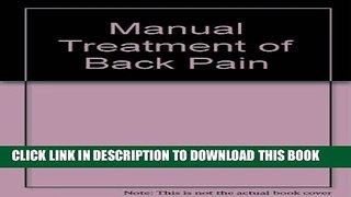 [PDF] Manual Treatment of Back Pain Popular Colection