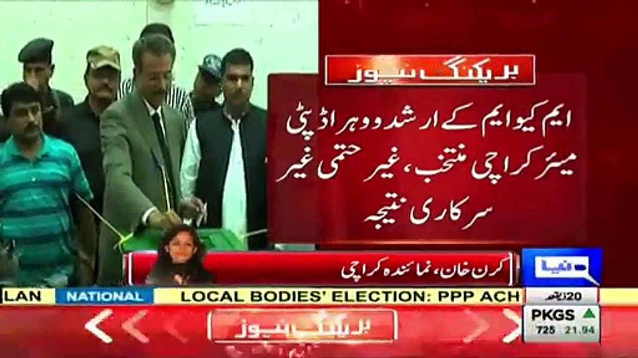 MQM’s Waseem Akhtar Elected As New Mayor Of Karachi