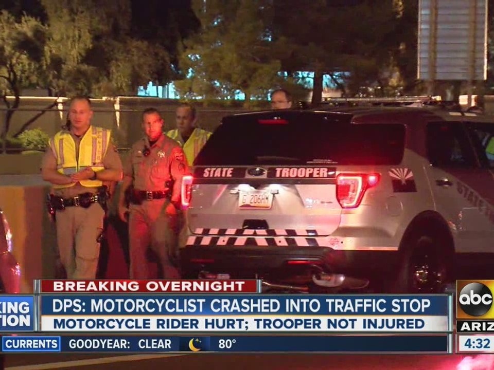 DPS: Motorcyclist crashed into traffic stop