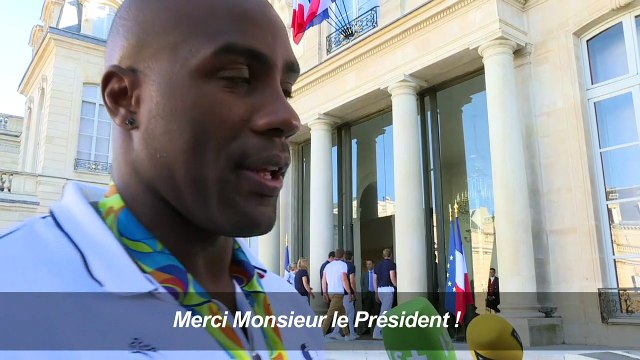 Les médaillés olympiques reçus par François Hollande