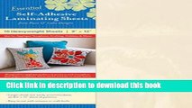 [PDF] Essential Self-Adhesive Laminating Sheets: Use for AppliquÃ© Templates, Crafting, Hobbies