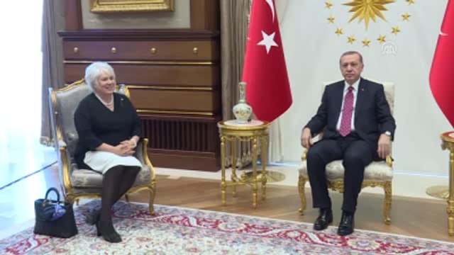 Erdoğan, Estonya Dışişleri Bakanı ve Avrupa Konseyi Dönem Başkanı Kaljurand'ı Kabul Etti