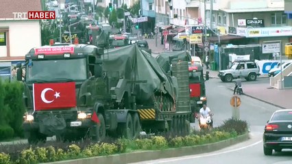 Sınır bölgesine tank ve zırhlı araç sevkiyatı başladı