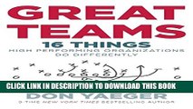 Collection Book Great Teams: 16 Things High Performing Organizations Do Differently