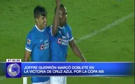 Joffre Guerrón marcó doblete en la victoria de Cruz Azul por la Copa MX