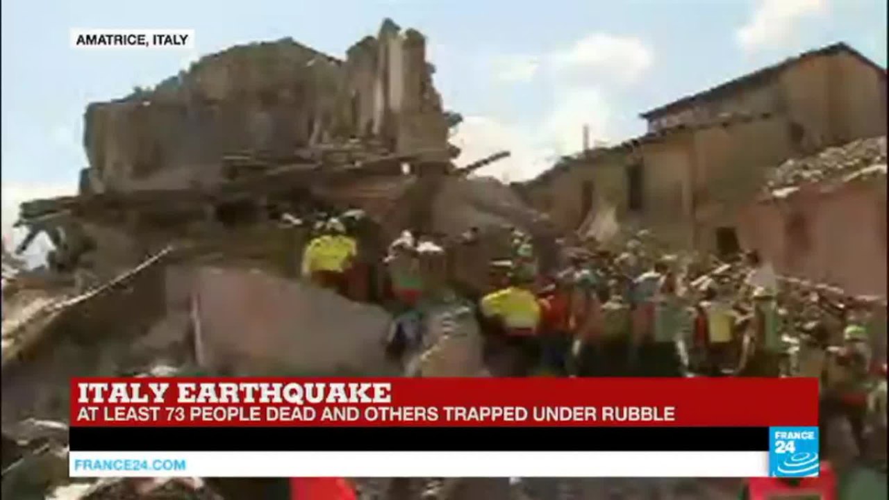 Italy earthquake: death toll rises to 73, huge rescue operation underway