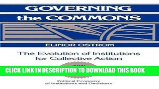 New Book Governing the Commons: The Evolution of Institutions for Collective Action