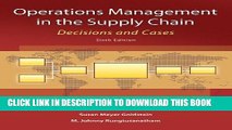 New Book Operations Management in the Supply Chain: Decisions and Cases