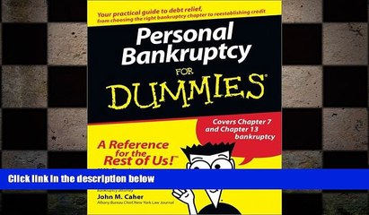 READ book  Personal Bankruptcy For Dummies (For Dummies (Lifestyles Paperback))  FREE BOOOK ONLINE