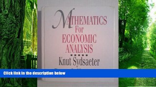 Must Have  Mathematics for Economic Analysis  READ Ebook Full Ebook Free