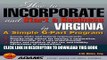 Collection Book How to Incorporate and Start a Business in Virginia