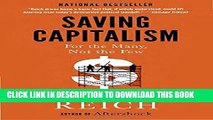 New Book Saving Capitalism: For the Many, Not the Few