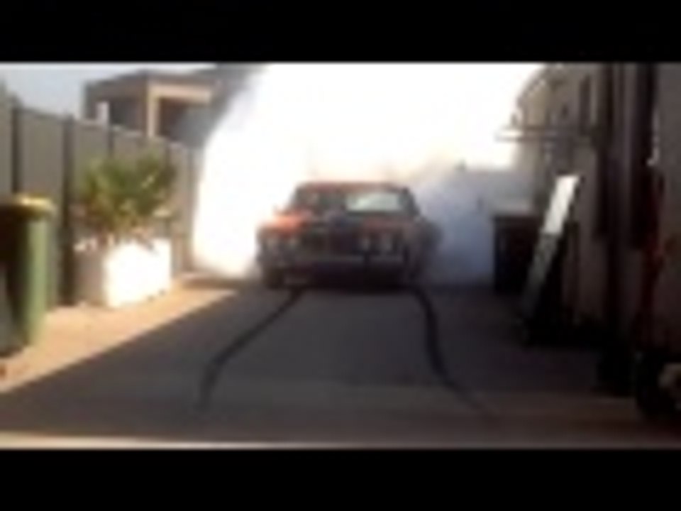 Supercharged V8 burnout