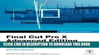 New Book Apple Pro Training Series: Final Cut Pro X Advanced Editing
