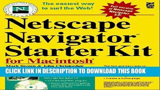 New Book Netscape Navigator Starter Kit for Macintosh