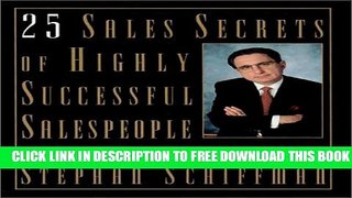 New Book 25 Sales Secrets Of Highly Successful Salespeople