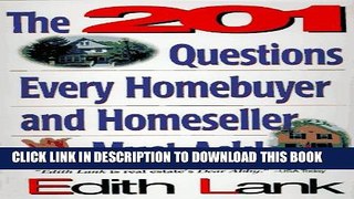 New Book The 201 Questions Every Homebuyer and Homeseller Must Ask!