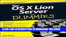 Collection Book Mac OS X Lion Server For Dummies