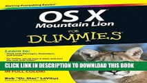 Collection Book OS X Mountain Lion For Dummies