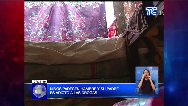 Niños padecen hambre y su padre es adicto a las drogas