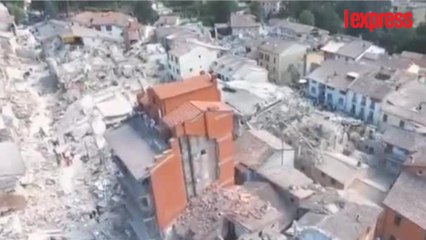 Italie: un drone a survolé Amatrice, une ville ravagée par le séisme