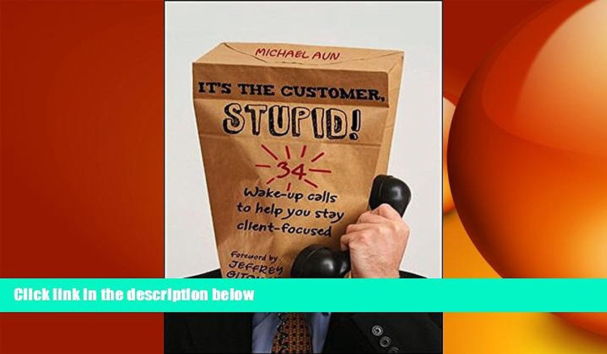 READ book  It s the Customer, Stupid!: 34 Wake-up Calls to Help You Stay Client-Focused  BOOK
