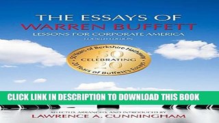 Collection Book The Essays of Warren Buffett: Lessons for Corporate America, Fourth Edition