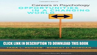 New Book Careers in Psychology: Opportunities in a Changing World