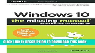 New Book Windows 10: The Missing Manual