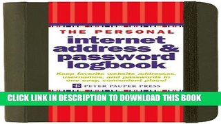 Collection Book The Personal Internet Address   Password Log Book