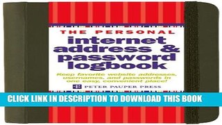 New Book The Personal Internet Address   Password Log Book