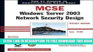 Collection Book MCSE: Windows(r) Server 2003 Network Security Design Study Guide (70-298)