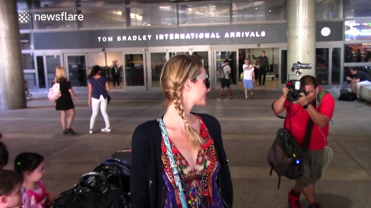 Paris Hilton arrives at LAX Airport in Los Angeles