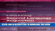 New Book Introducing Second Language Acquisition (Cambridge Introductions to Language and