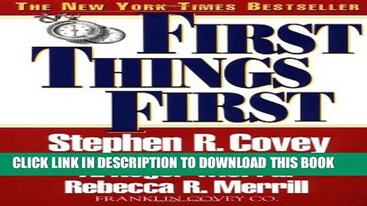 Collection Book First Things First