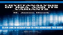 Collection Book Cryptanalysis of RSA and Its Variants (Chapman   Hall/CRC Cryptography and Network
