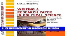 Collection Book Writing a Research Paper in Political Science: A Practical Guide to Inquiry,