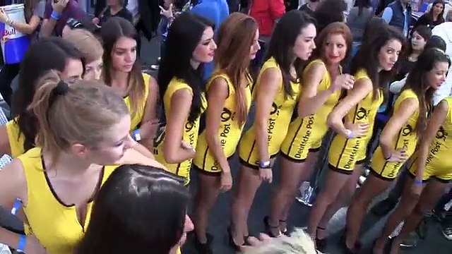 SEXY BEAUTIFUL GIRLS INTO AMAZING SENSUAL YELLOW BODY AT VALLELUNGA THANKS GILRS