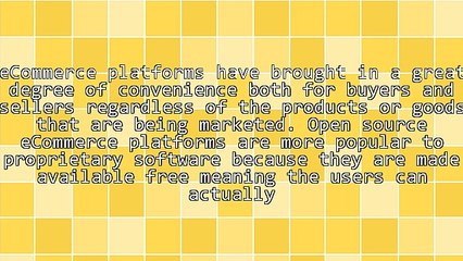 Open Source eCommerce Platform - The Advantages