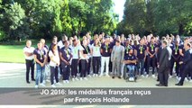 JO 2016: les médaillés français reçus par François Hollande