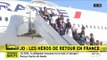JO 2016 : les athlètes français accueillis en héros à l'aéroport