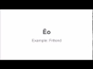 Old English Pronunciation: Diphthongs