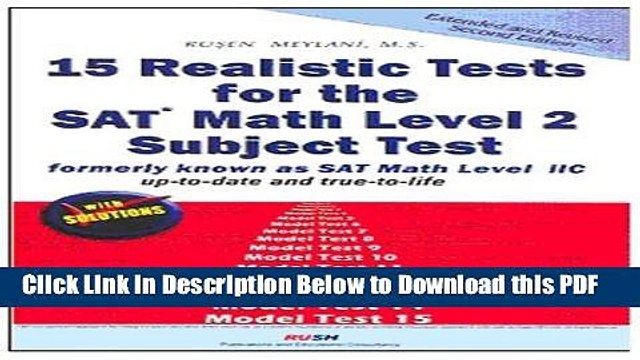 [Read] 15 Realistic Tests for the SAT Math Level 2 Subject Test Extended and Revised 3rd Edition