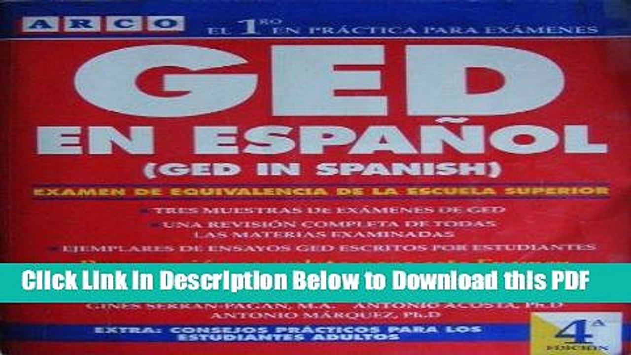 [Read] Ged En Espanol: El Nuevo Examen De Equivalencia De LA Escuela Superior/Ged in Spanish